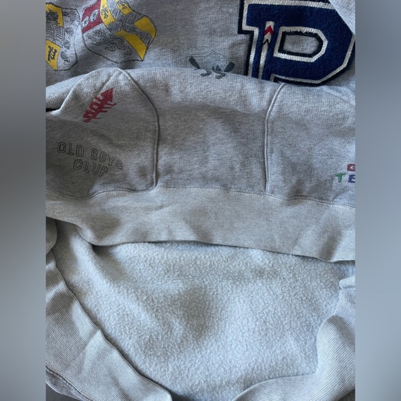 Polo Ralph Lauren 1967 XXL Grey Graffiti Scribble Uni Crewneck Pullover Hoodie - Picture 5 of 16
